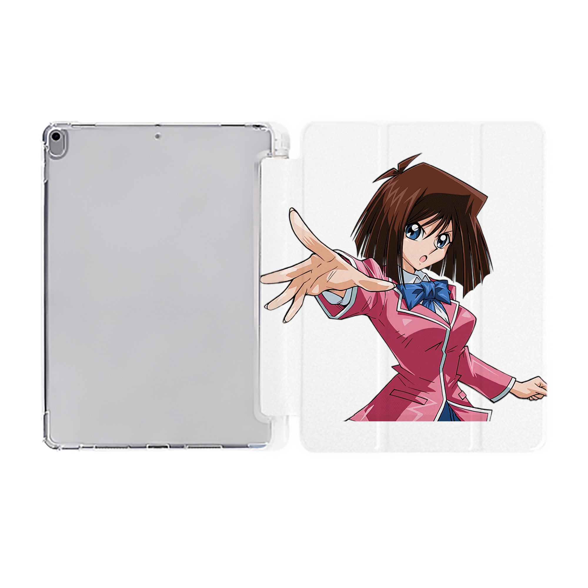 （画像用） 遊☆戯☆王 Yu-Gi-Oh! IPad ケース ペン収納付き 三つ折りスタンド PUレザー×シリコン 対応機種9.5/10.5/10.9インチ